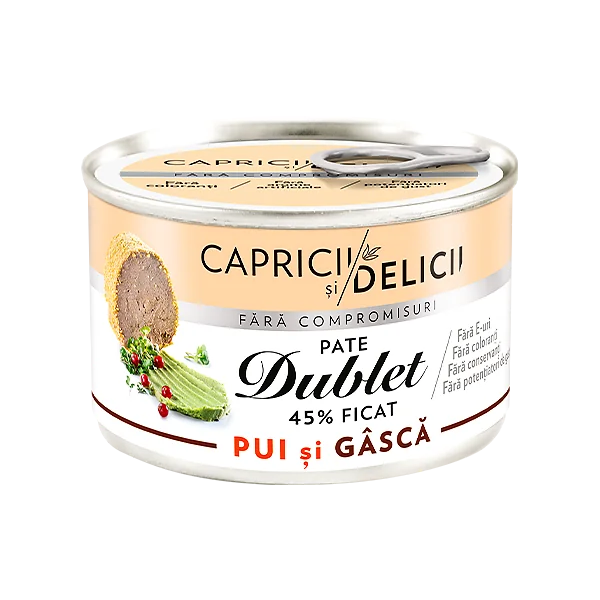 Capricii și Delicii Pate ficat pui și gasca 145 g