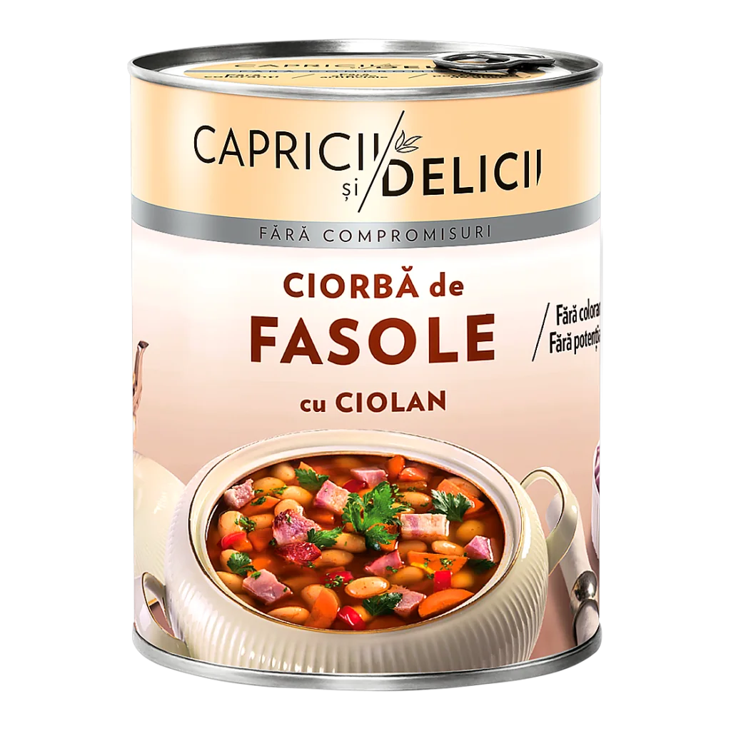 Capricii și Delicii Ciorbă de fasole cu ciolan 400 g
