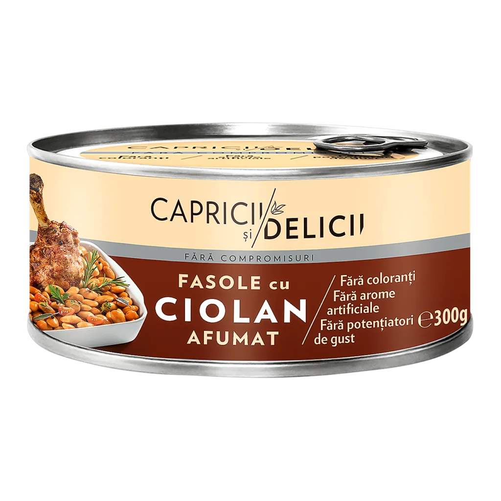 Capricii și Delicii Fasole cu ciolan afumat 300 g
