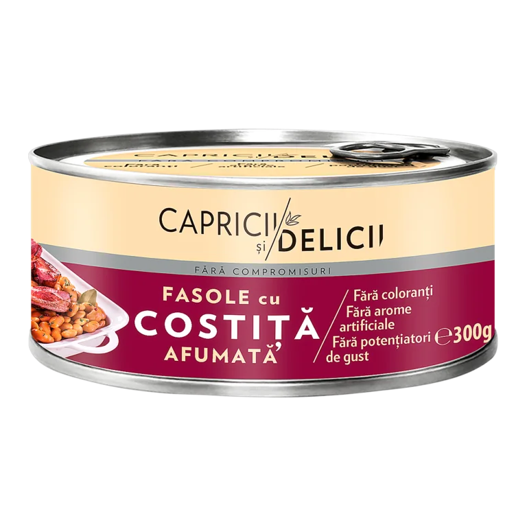 Capricii și Delicii Fasole cu costiță afumata 300 g