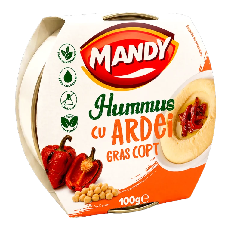 Mandy Hummus cu ardei gras copt 100 g