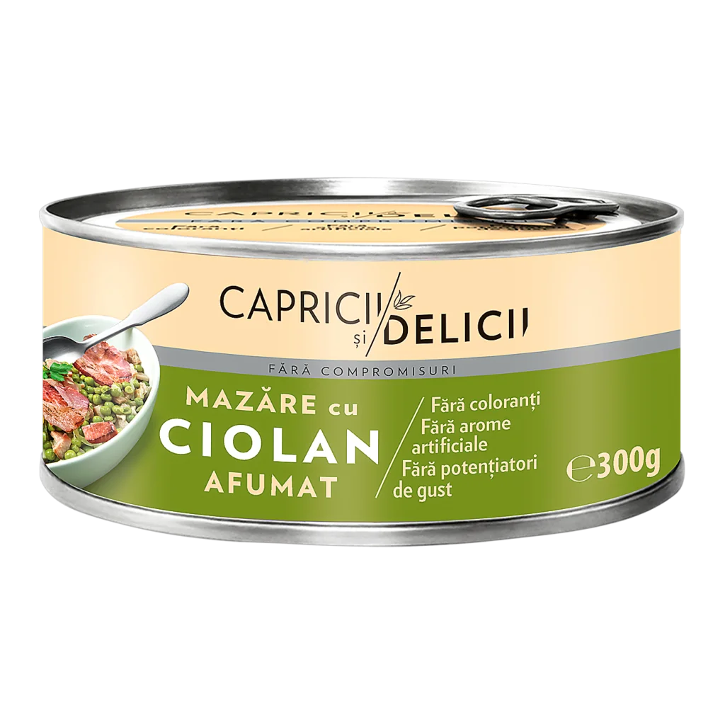 Capricii și Delicii Mazăre cu ciolan afumat 300g 300 g