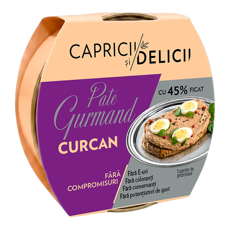Capricii și Delicii Pate ficat curcan 45% 115 g