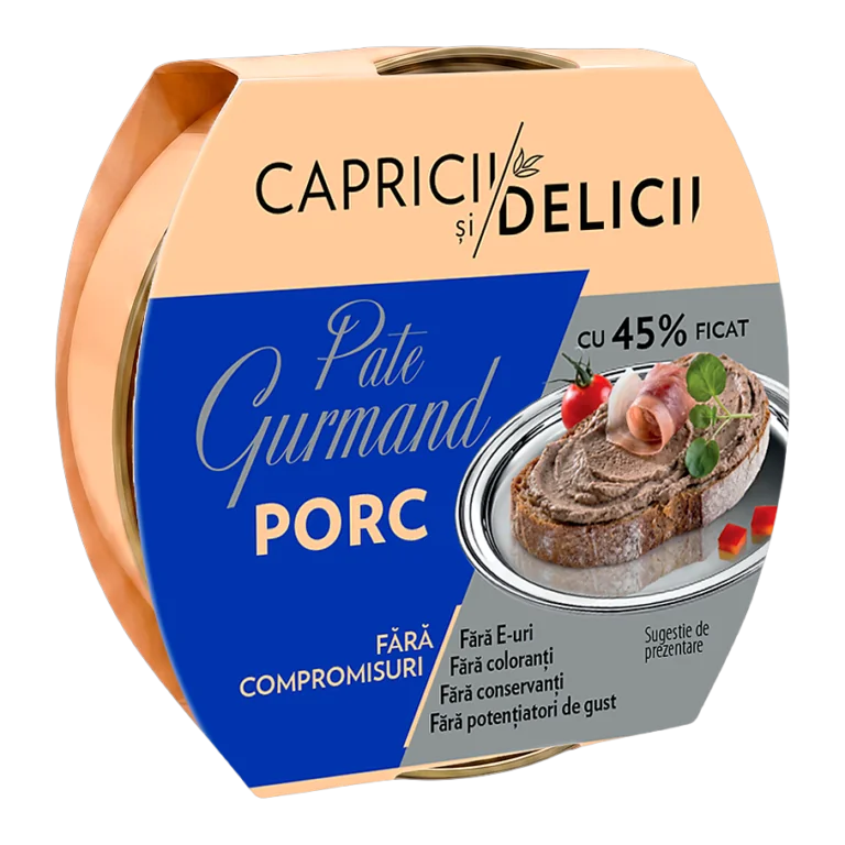 Capricii și Delicii Pate ficat porc 45% 115 g