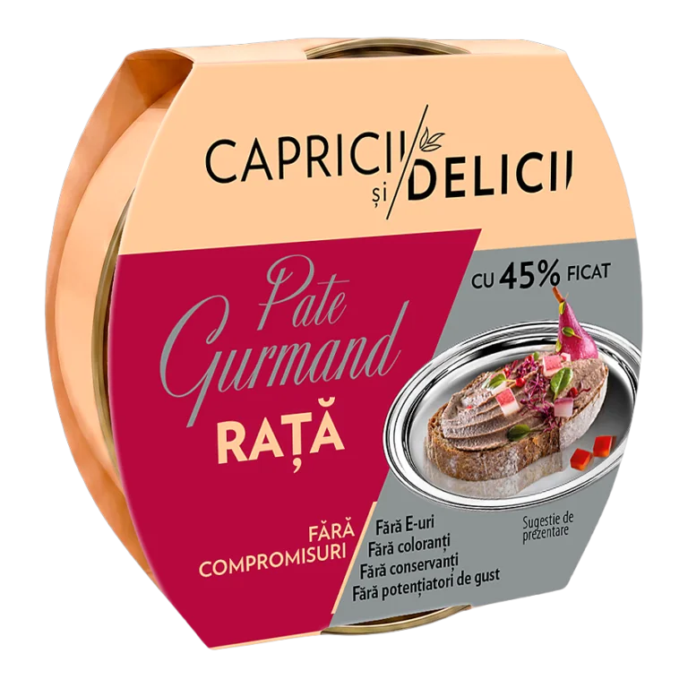 Capricii și Delicii Pate ficat rață 45% 115 g
