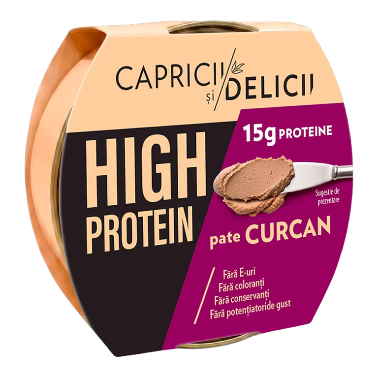 Capricii și Delicii Pate high protein curcan 115 g