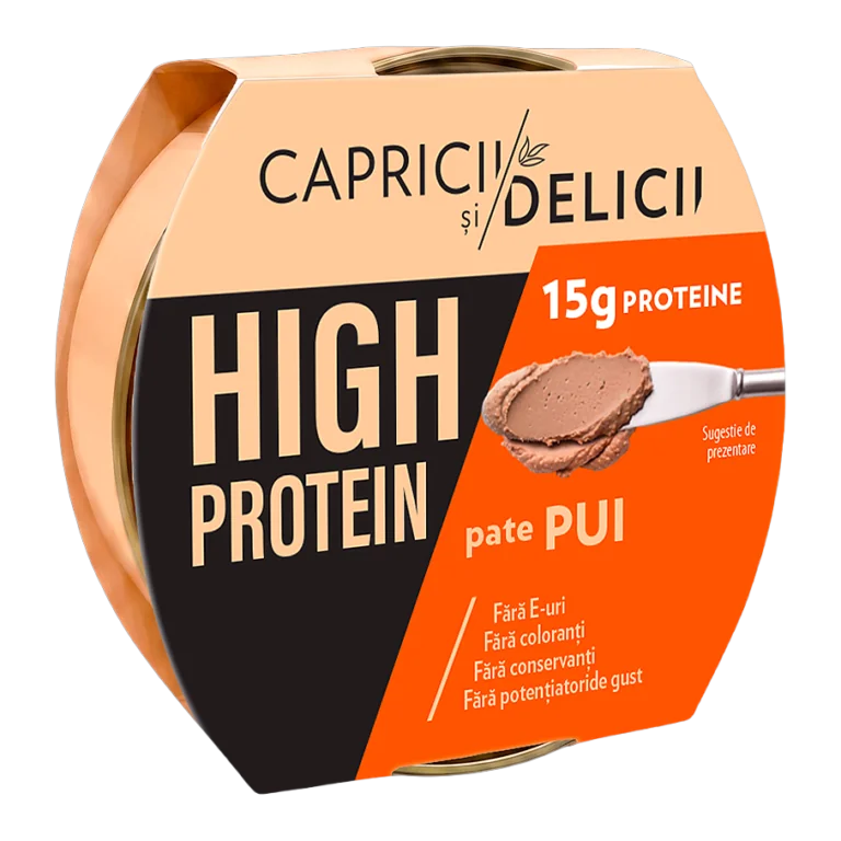 Capricii și Delicii Pate high protein pui 115 g