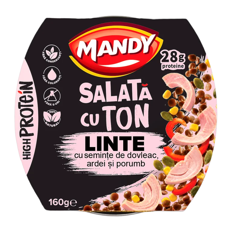Mandy Salată cu ton high protein linte 160 g