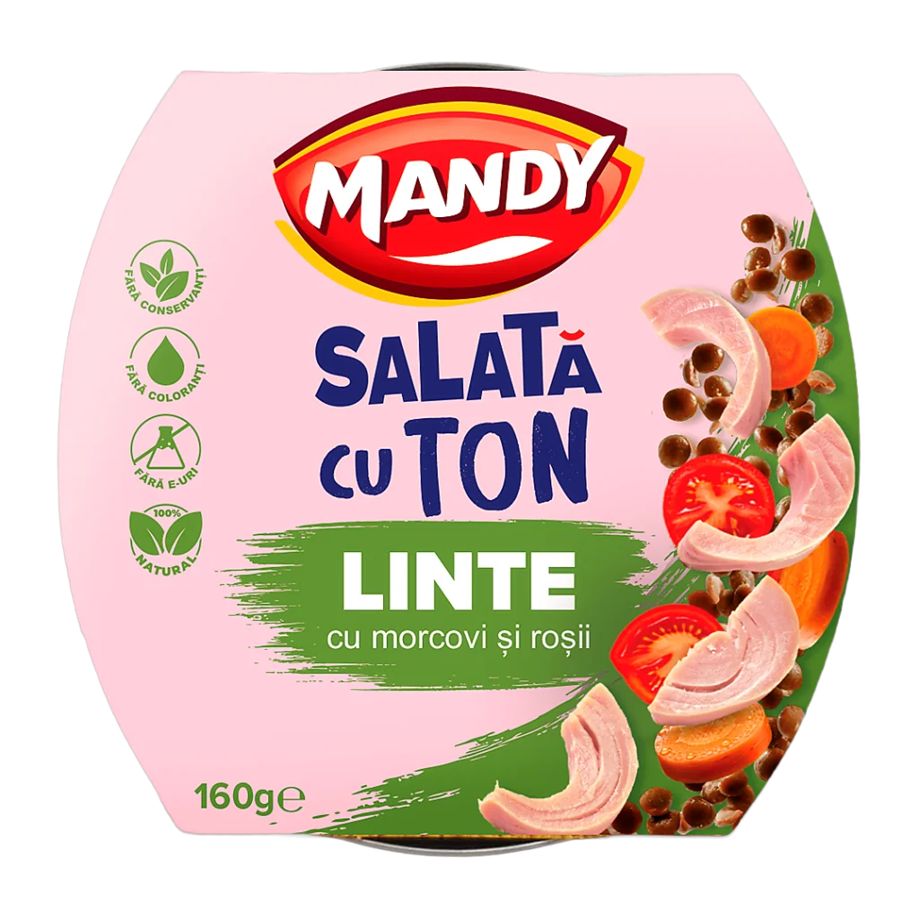 Mandy Salată cu ton și linte 160 g