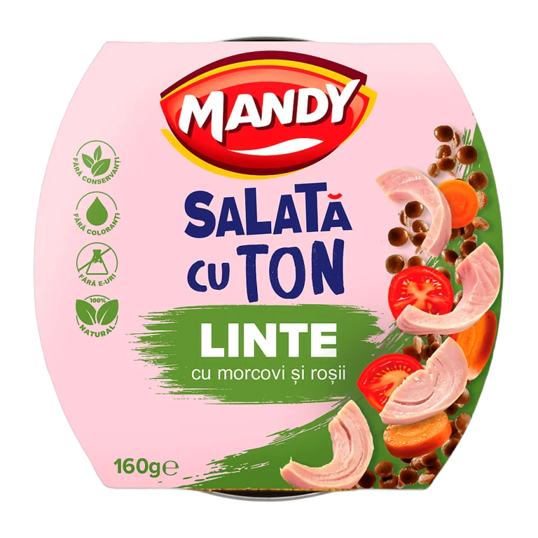 Mandy Salată cu ton și linte 160 g