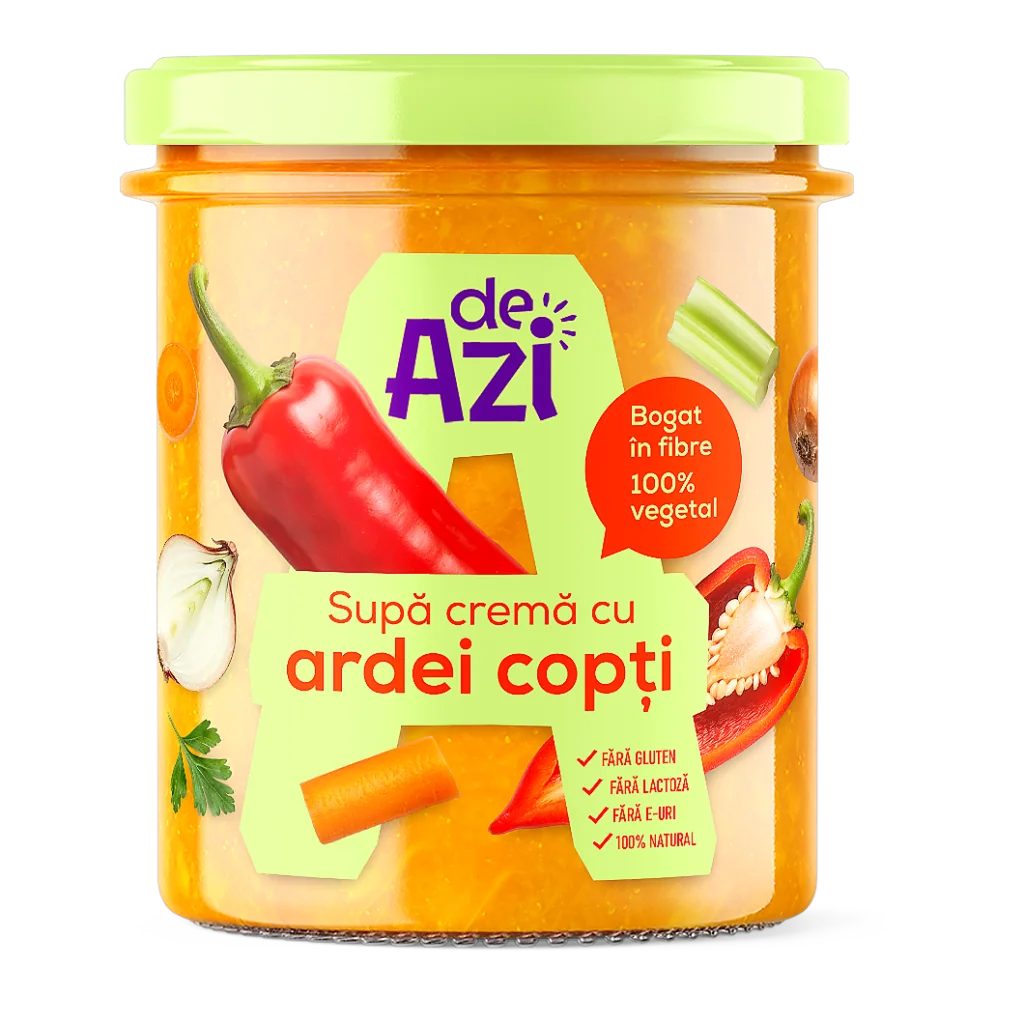 de Azi Supă cremă cu ardei copți 390 g