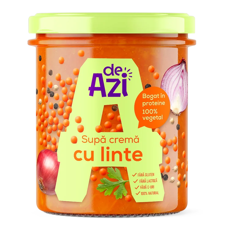 de Azi Supă cremă cu linte 390 g