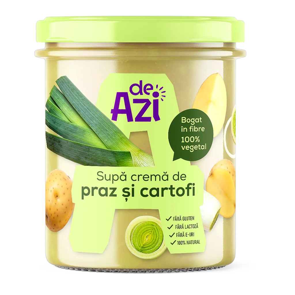de Azi Supă cremă cu praz și cartofi 390 g