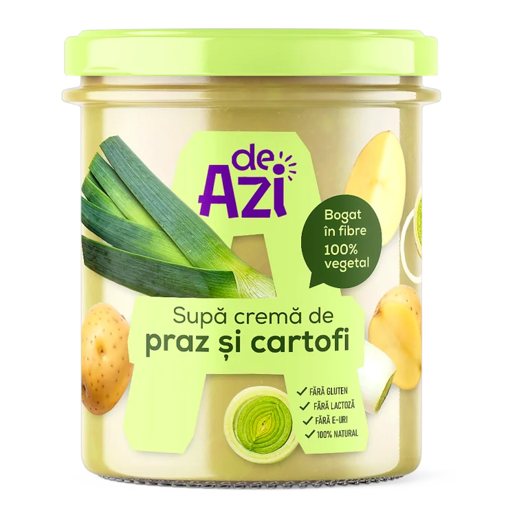 de Azi Supă cremă cu praz și cartofi 390 g