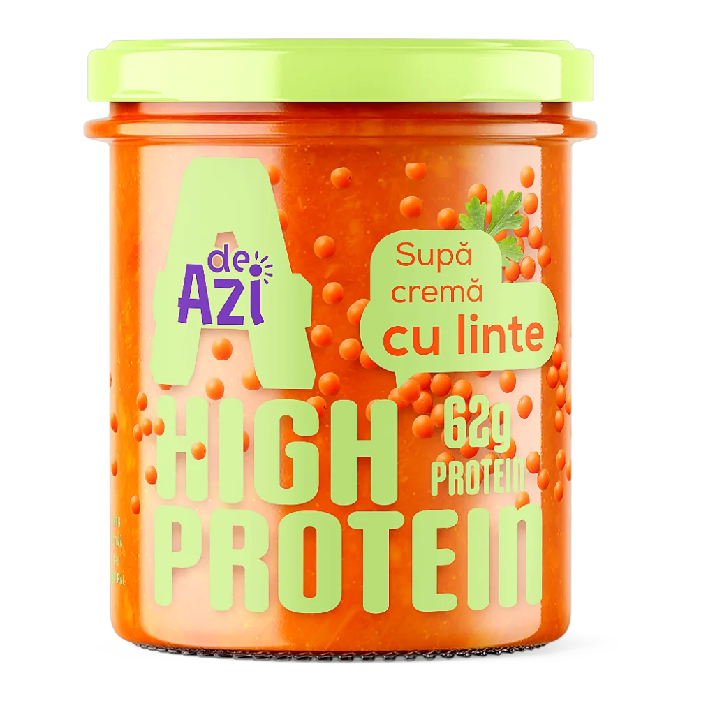 de Azi Supă cremă de linte high protein 390 g