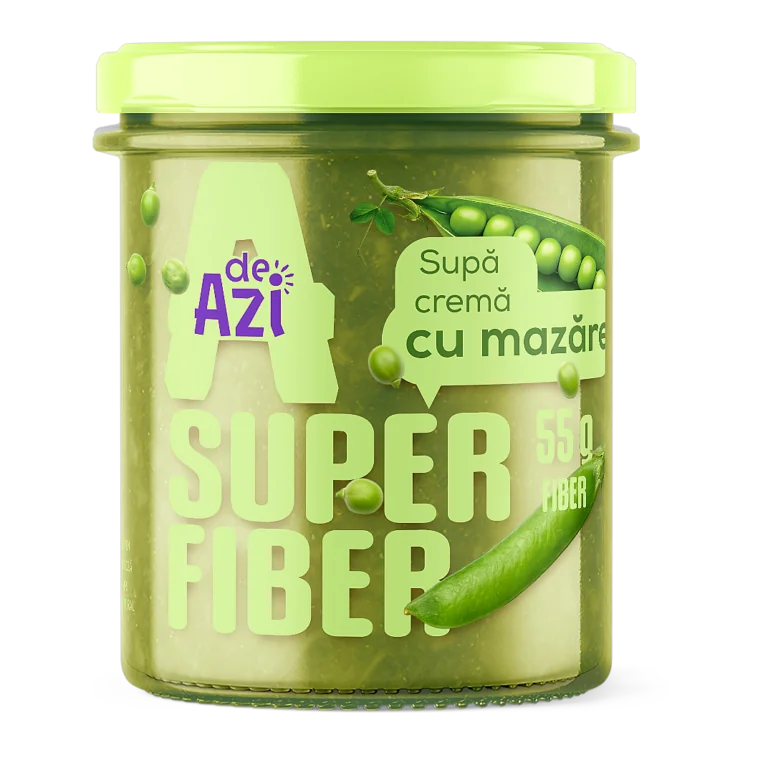 de Azi Supă cremă de mazăre super fibre 390 g