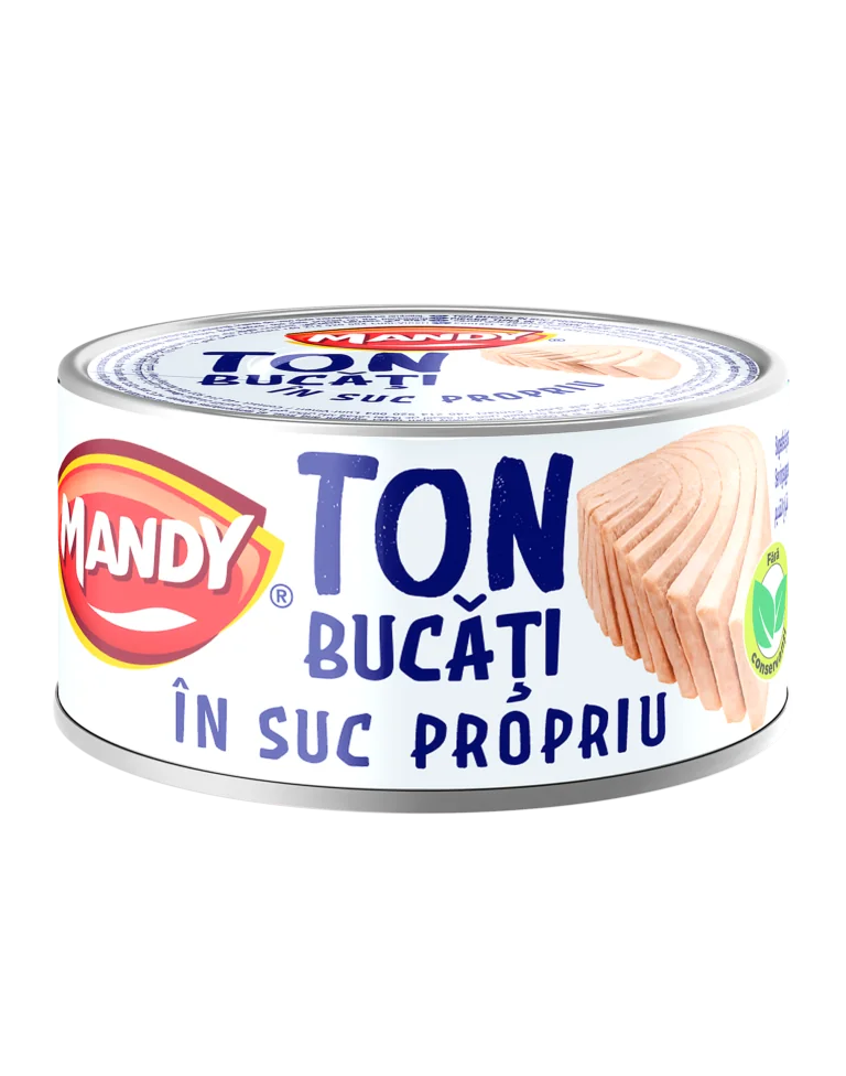 Mandy Ton bucăți în suc propriu 160 g