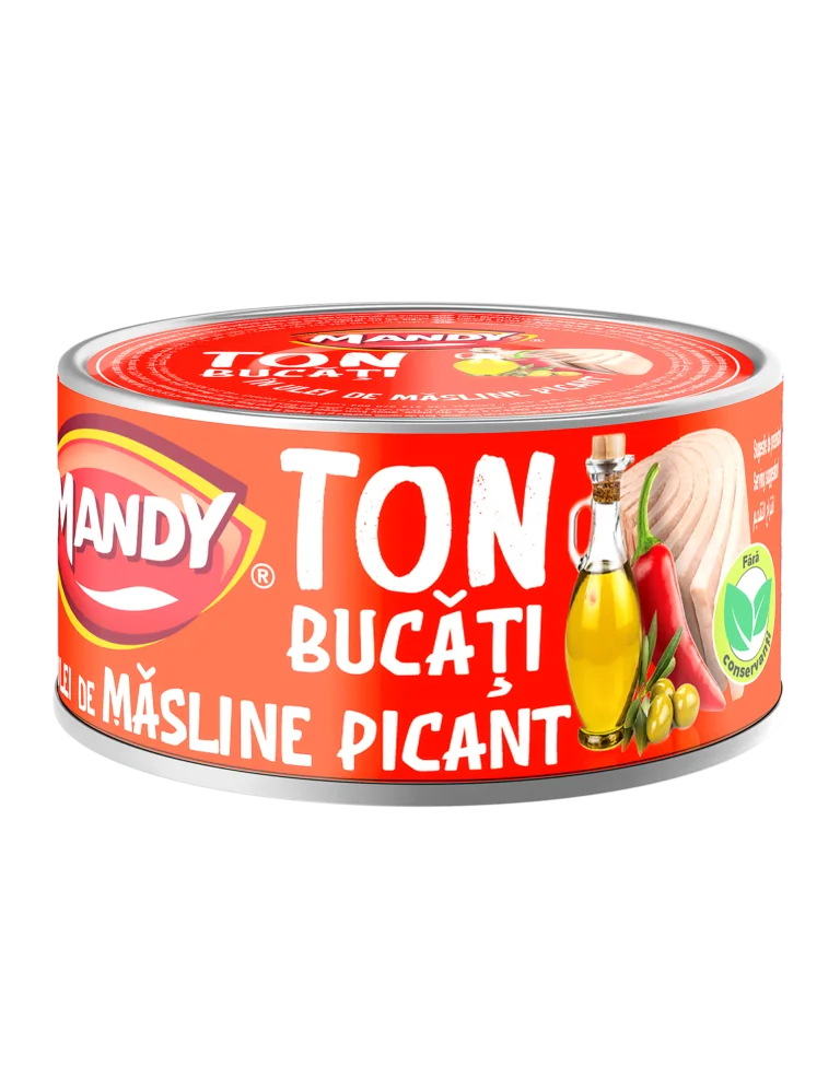 Mandy Ton bucăți în ulei de măsline picant 160 g