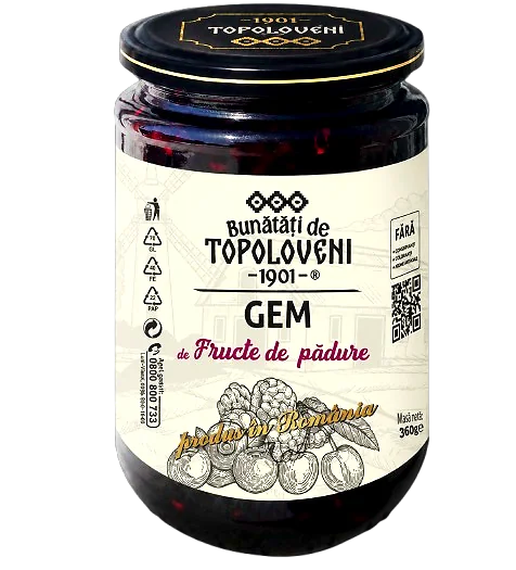 Bunătăți de Topoloveni Gem de fructe de padure 360 g