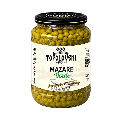 Bunătăți de Topoloveni Mazăre verde 690 g