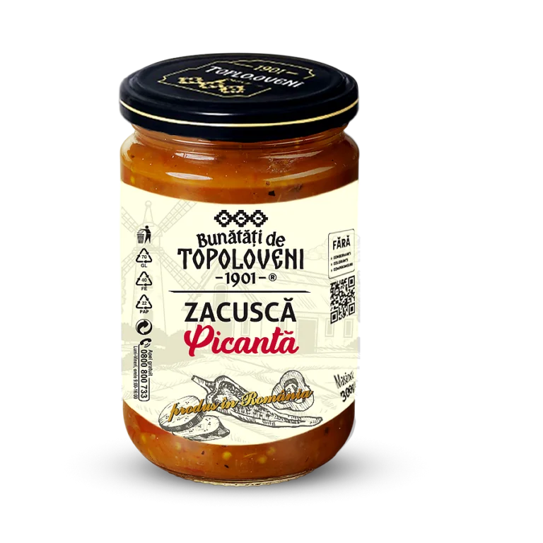 Bunătăți de Topoloveni Zacuscă vinete picantă 300 g