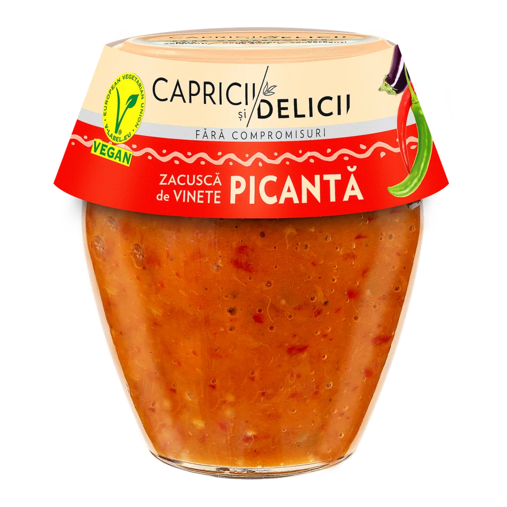 Capricii și Delicii Zacuscă de vinete picantă 290 g