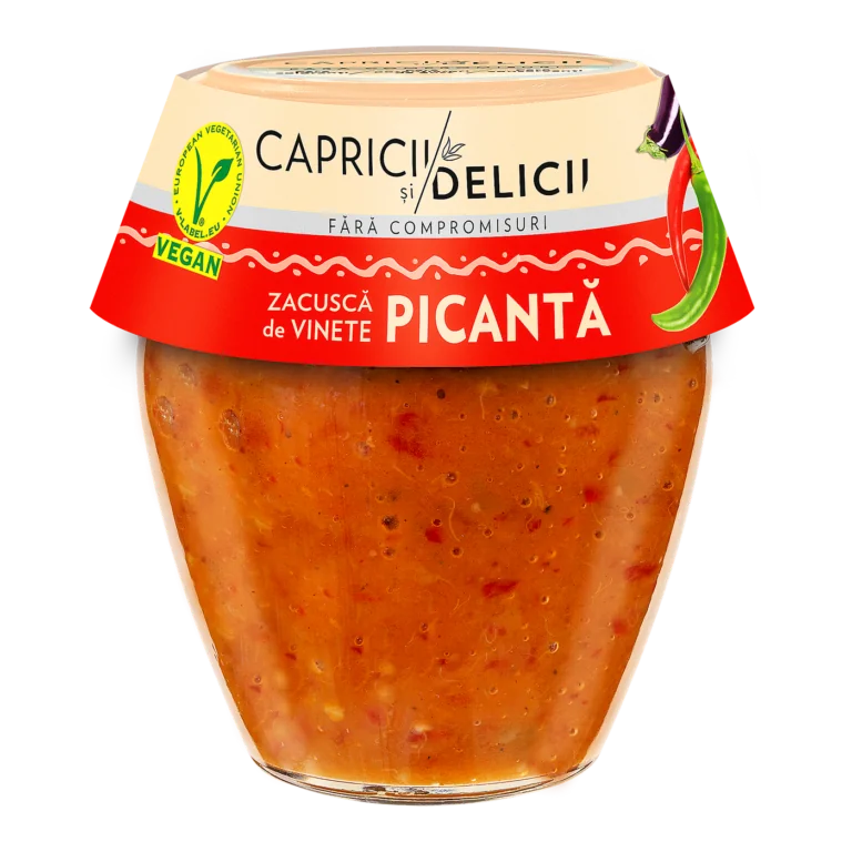 Capricii și Delicii Zacuscă de vinete picantă 290 g