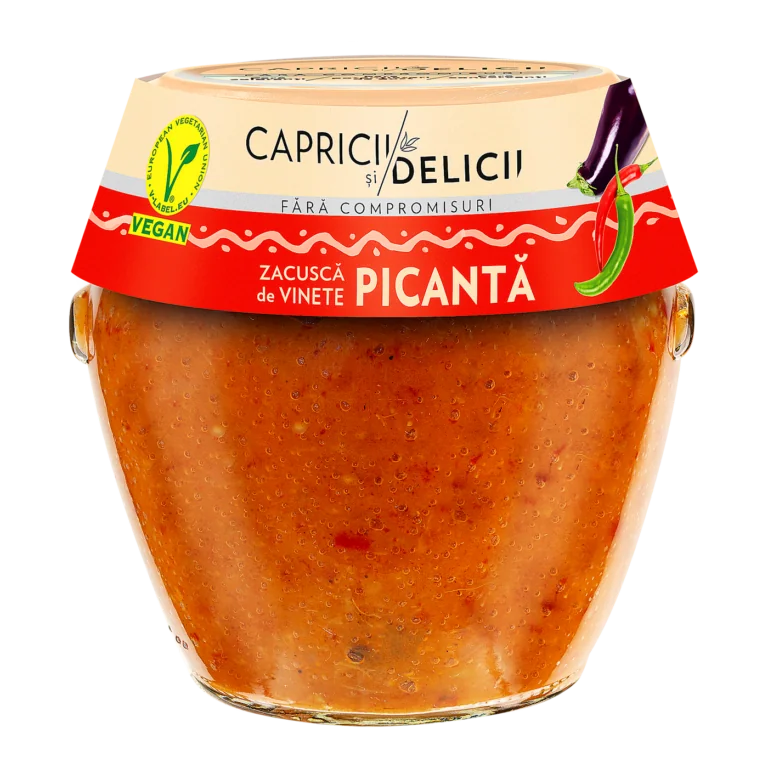 Capricii și Delicii Zacuscă de vinete picantă 550 g
