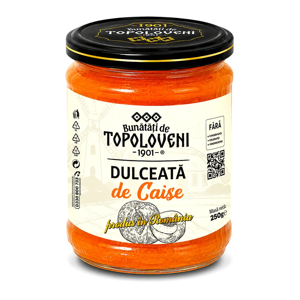 Bunătăți de Topoloveni Dulceață de caise 250 g