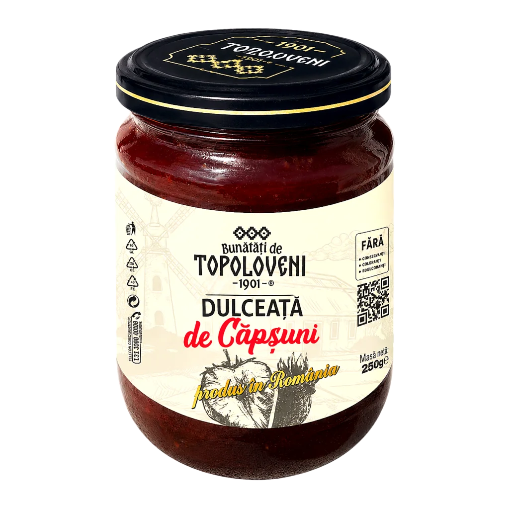 Bunătăți de Topoloveni Dulceață de căpșuni 250 g