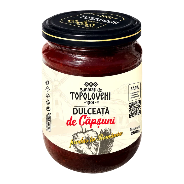 Bunătăți de Topoloveni Dulceață de căpșuni 250 g