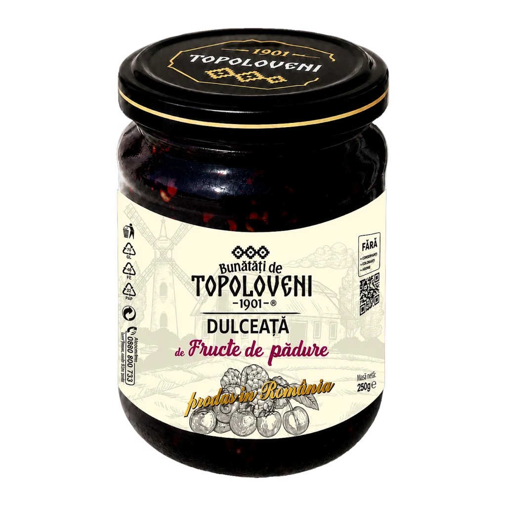 Bunătăți de Topoloveni Dulceață de fructe de pădure 250 g